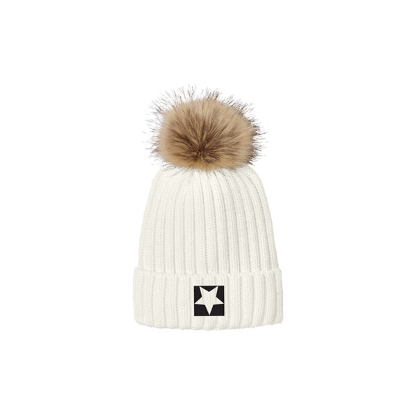 Port Authority Faux Fur Pom Beanie C990 - Image 2