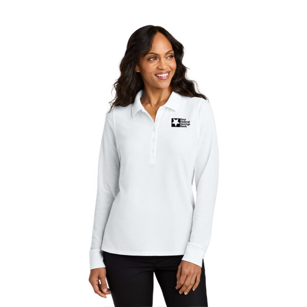 Port Authority Women’s Wearever Signature Pique LS Polo LK200LS - Image 2
